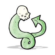 cartoon spooky serpent