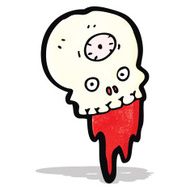 weird spooky skull cartoon N2