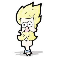 cartoon blond mustache man