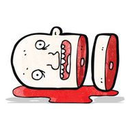 gross severed head cartoon