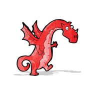 cartoon fire breathing dragon N6
