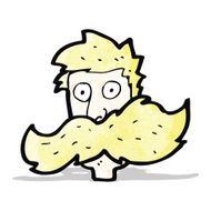cartoon man with huge blond mustache