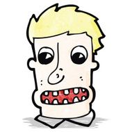 cartoon shocked man N12