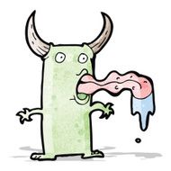cartoon gross little monster