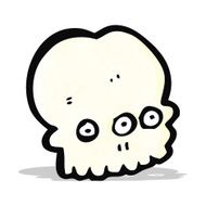 weird spooky skull cartoon N3