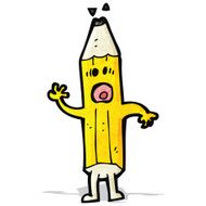 Pencil Cartoon Character N6