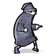 cartoon sneaking thief