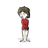 cartoon embarrassed woman N2