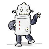 cartoon dancing robot N2