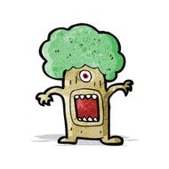 cartoon tree monster