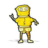 cartoon gold robot
