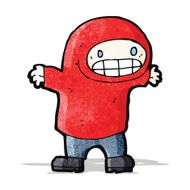 cartoon boy in hooded sweatshirt N3