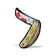 cartoon bloody folding knife N2