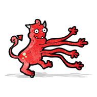 cartoon funny little monster N6