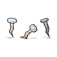 cartoon rusty nails