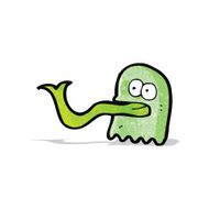 cartoon slimy ghost