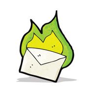 cartoon flaming letter N3