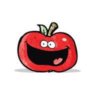 cartoon happy apple
