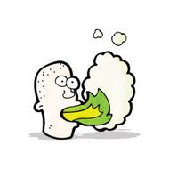 fire breathing head cartoon