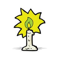 cartoon flaming candle