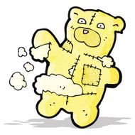 cartoon torn teddy bear