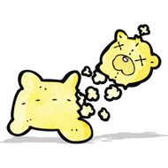 cartoon torn teddy bear N2