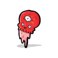 gross skull cartoon N2