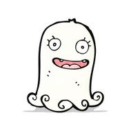 cartoon friendly little ghost