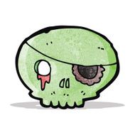 cartoon spooky pirate skull