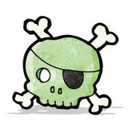 cartoon spooky pirate skull N2