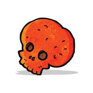 cartoon spooky skull N4