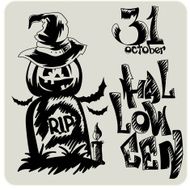 Hand drawn Halloween sketch set