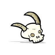 cartoon horned skull N2