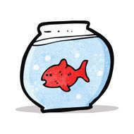 Cartoon Fish In Bowl N3