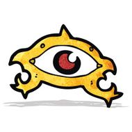 spooky mystic eye cartoon