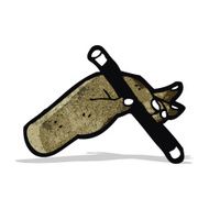 cartoon hand with magic wand