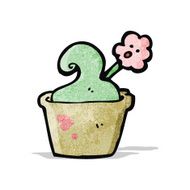 cartoon flower in pot N2