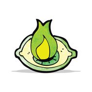 flaming eye symbol cartoon