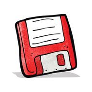 old computer disk cartoon
