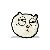 cartoon cat with narrowed eyes