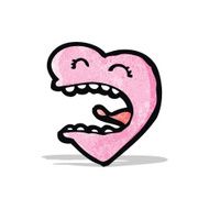 cartoon pink heart