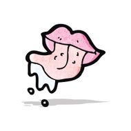 cartoon licking lips