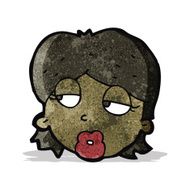 cartoon bored woman