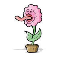 funny flower cartoon character N2