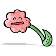 funny flower cartoon character N3