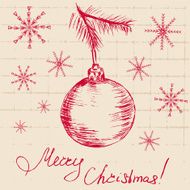 Sketch style christmas ball N2