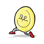 running plate cartoon character