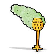 cartoon burning incense