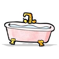 cartoon bath of water