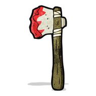bloody stone axe cartoon